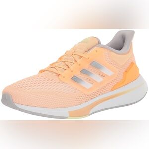 Adidas EQ21 Run Orange Round Toe Low Top Lace Up Running‎ Shoes Size 6